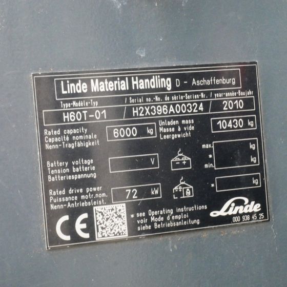 LPG forklift Linde H60T (396): picture 18