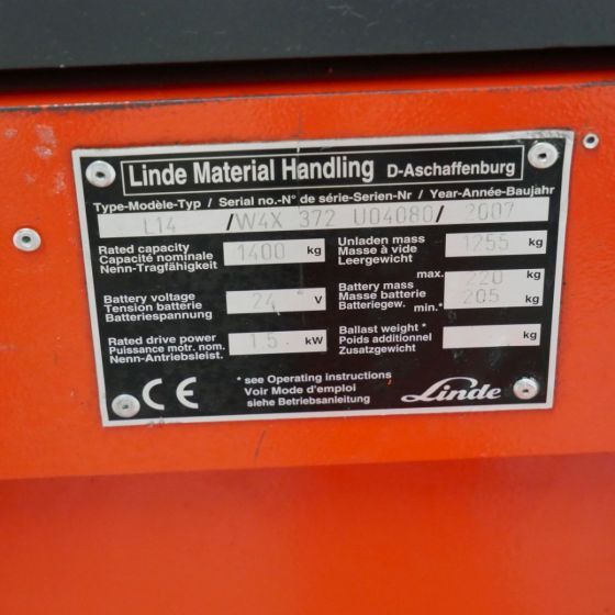 Stacker Linde L14AP (133): picture 13