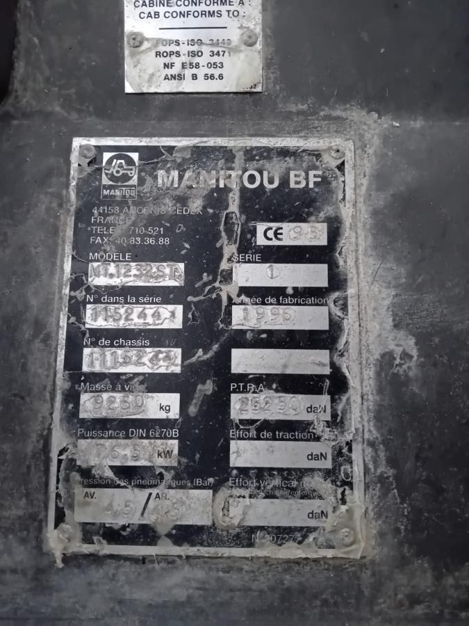 Rough terrain forklift Manitou 1232 turbo