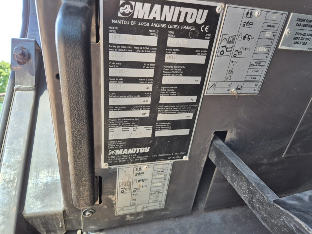 Telescopic handler MANITOU MRT 1840 easy