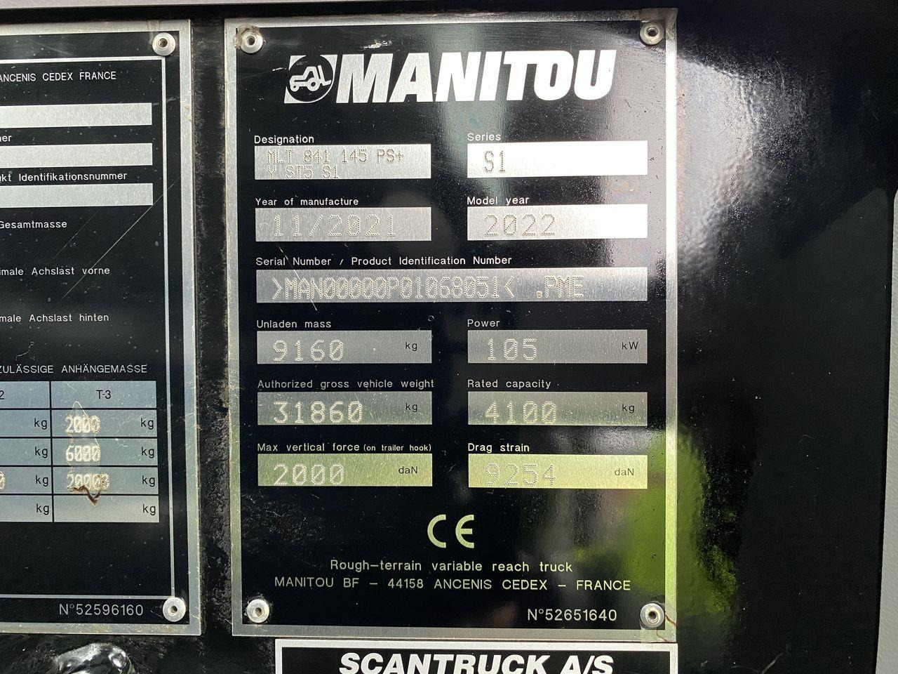 Telescopic handler Manitou MLT841-145PS+ ELITE ST5