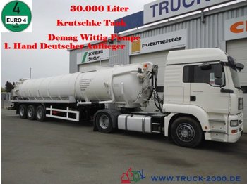 Vacuum truck MAN Kutschke 30m³ Saug+Druck ADR 1.Hand DemagWittig: picture 1