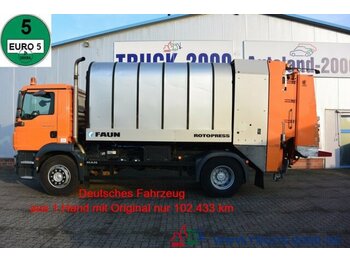 Garbage truck for transportation of garbage MAN TGM 18.250BL Faun Rotopress 516 Zöller Schüttung: picture 1