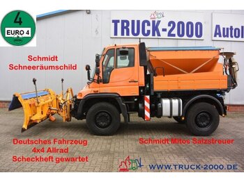Vacuum truck, Municipal/ Special vehicle Unimog U400 Kipper Winterdienst+Streuer+Schild Scheckhe: picture 1