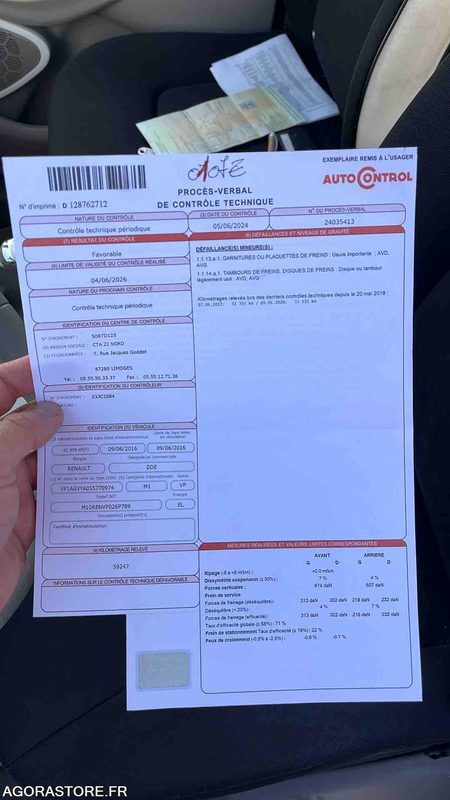 Car Renault Zoé - 2016 - 59879KMS