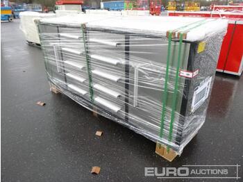 Workshop equipment Unused 2022 7Ft Work Bench, 10 Draws, 2 Cabinets, W87"xL23"xH39": picture 1