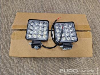  Unused LED Work Lights, 48w, 12V/24V, Adjustable Bracket, IP65 Waterproof, 6000k White (10 of) - workshop equipment