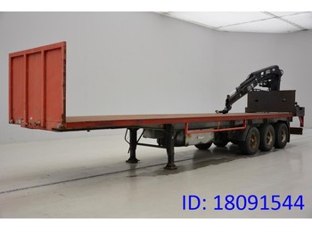 Dropside/ Flatbed semi-trailer ATM Plateau + crane: picture 1