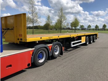 Dropside/ Flatbed semi-trailer Broshuis 3AOU-48 Extendable Flatbed Trailer: picture 1