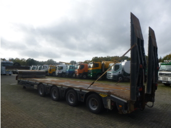 Low loader semi-trailer Broshuis 4-axle semi-lowbed trailer 71t + ramps + extendable: picture 3