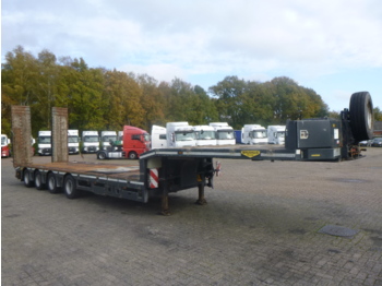 Low loader semi-trailer Broshuis 4-axle semi-lowbed trailer 71t + ramps + extendable: picture 2