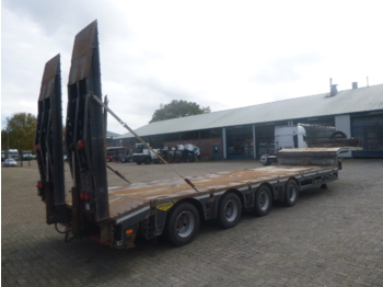 Low loader semi-trailer Broshuis 4-axle semi-lowbed trailer 71t + ramps + extendable: picture 4