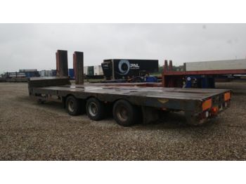 Low loader semi-trailer for transportation of heavy machinery Broshuis tieflader mit hydr. lenkung  2 xausziehbar: picture 1