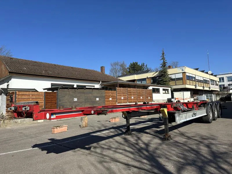 Container transporter/ Swap body semi-trailer Fliegl 15 m extralang.Containerchassis f. 2 Wechselbrücke Containerchassis extralang f. 2 Wechselbr.