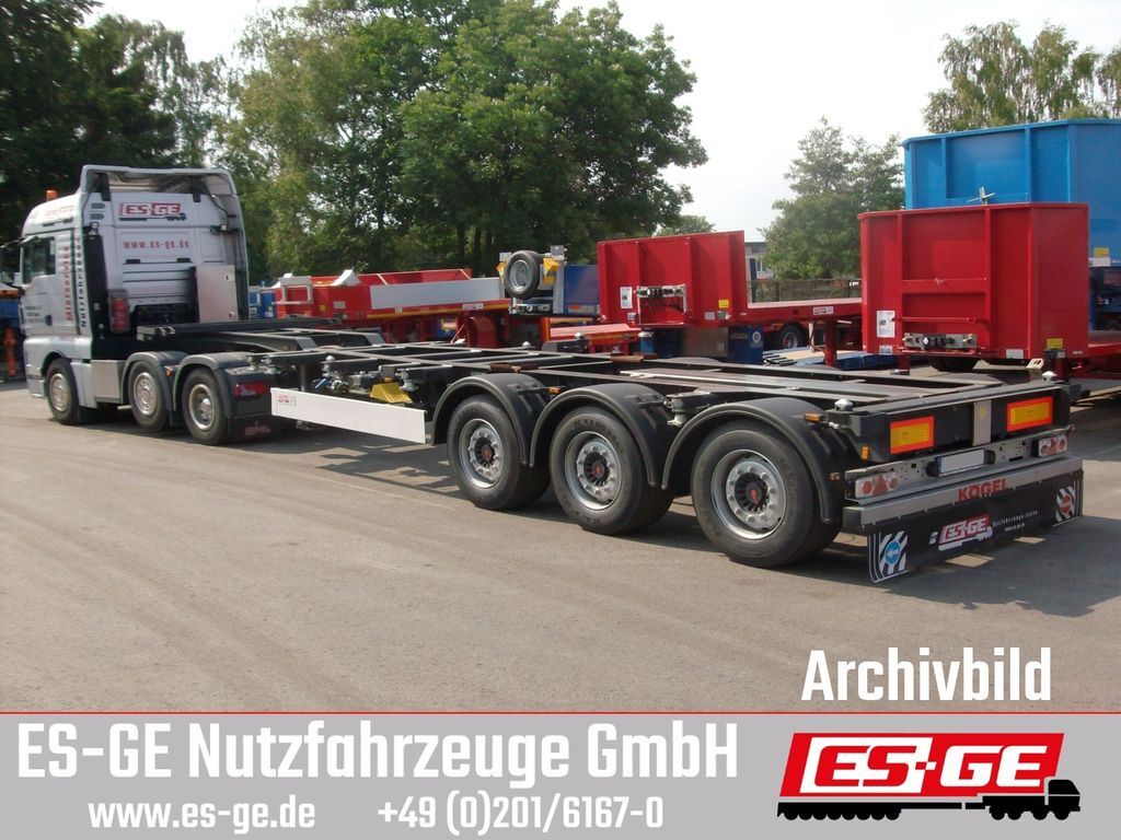 Container transporter/ Swap body semi-trailer Kögel Port 40 simplex, pneumatischer Heckausschub