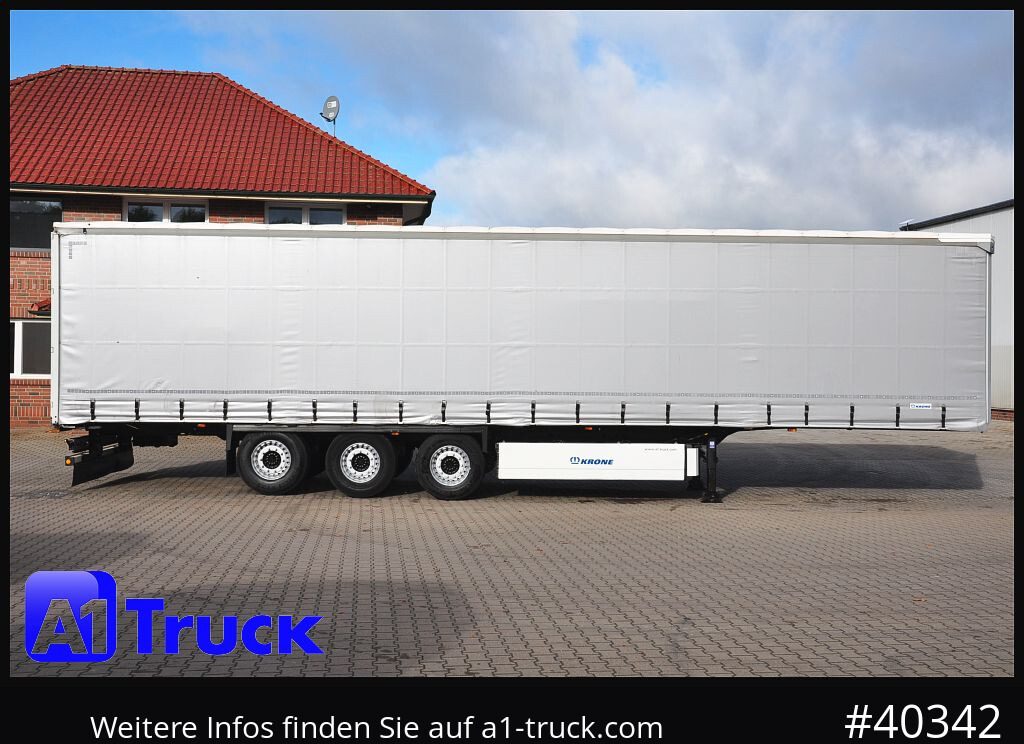 Curtainsider semi-trailer KRONE SD Tautliner, Liftachse, Palettenkasten