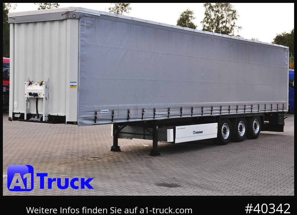 Curtainsider semi-trailer KRONE SD Tautliner, Liftachse, Palettenkasten
