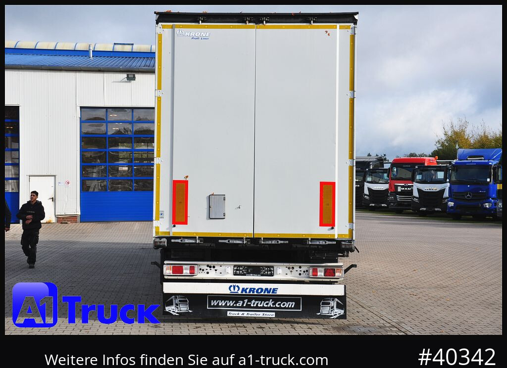 Curtainsider semi-trailer KRONE SD Tautliner, Liftachse, Palettenkasten