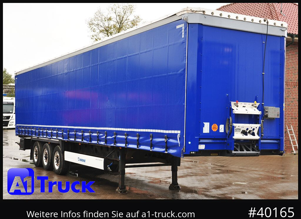 Curtainsider semi-trailer KRONE Tautliner, Lenkachse, Coimulde, Ice Protect, TÜV 09/2026