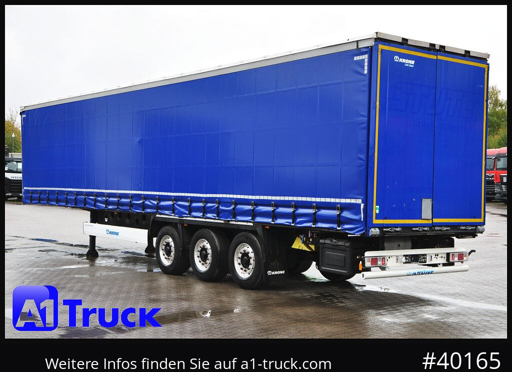 Curtainsider semi-trailer KRONE Tautliner, Lenkachse, Coimulde, Ice Protect, TÜV 09/2026