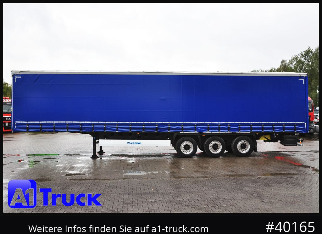 Curtainsider semi-trailer KRONE Tautliner, Lenkachse, Coimulde, Ice Protect, TÜV 09/2026