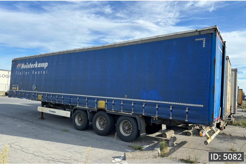Curtainsider semi-trailer Krone SD / Drum brakes / Huckepack