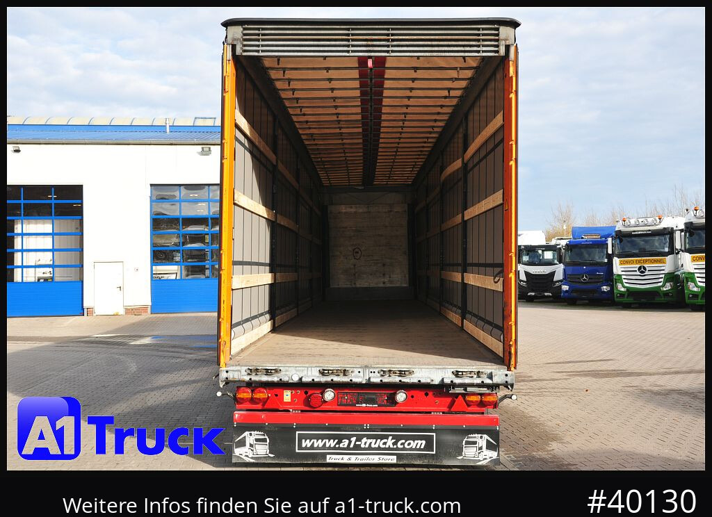 Curtainsider semi-trailer SCHMITZ S01, Mega, Liftachse, Hubdach, VERZINKT
