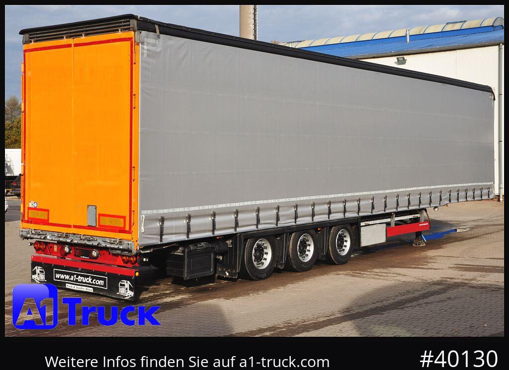 Curtainsider semi-trailer SCHMITZ S01, Mega, Liftachse, Hubdach, VERZINKT