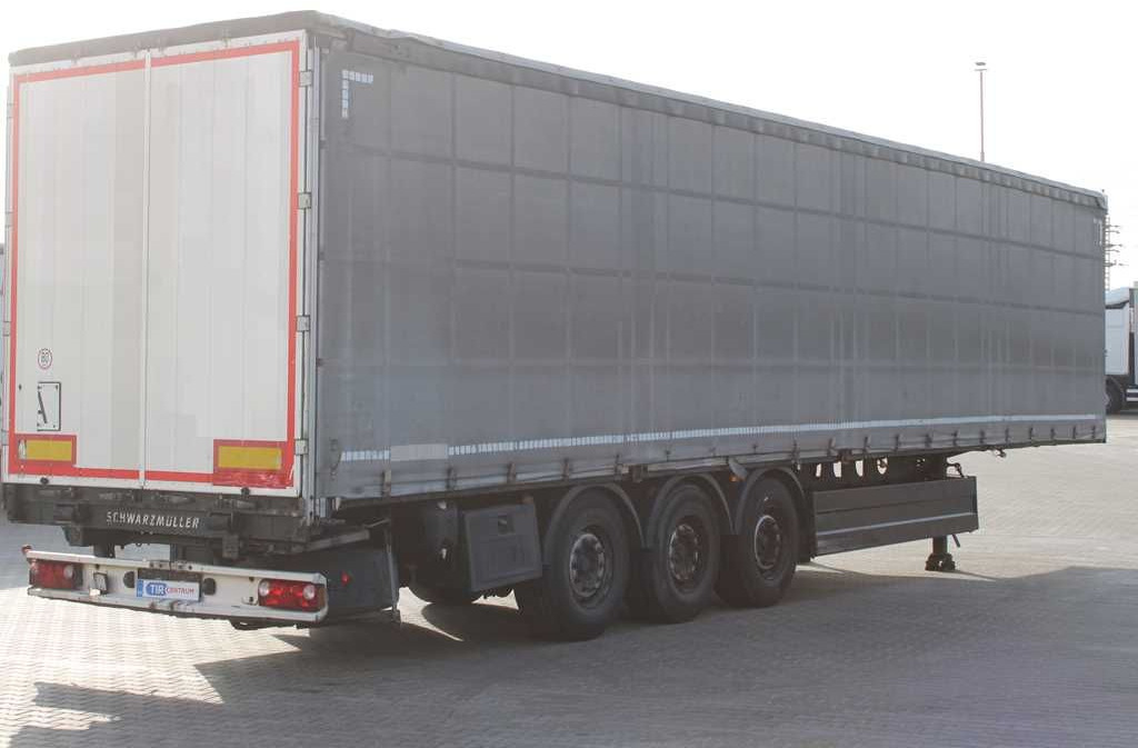 Curtainsider semi-trailer Schwarzmüller S1, LIFTING AXLE, 2X PALLET BASKET