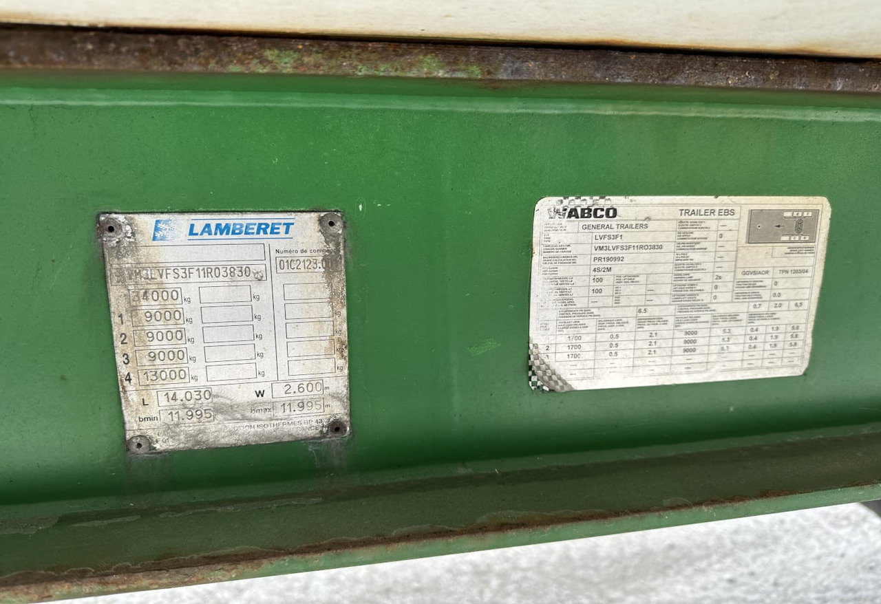 Refrigerator semi-trailer (D) 2002 Lamberet Lvfs3F Carrier: picture 17