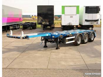 Container transporter/ Swap body semi-trailer D-Tec FT-43-03V | 20-30-40-45ft HC MULTICHASSIS STEERING AXLE: picture 1