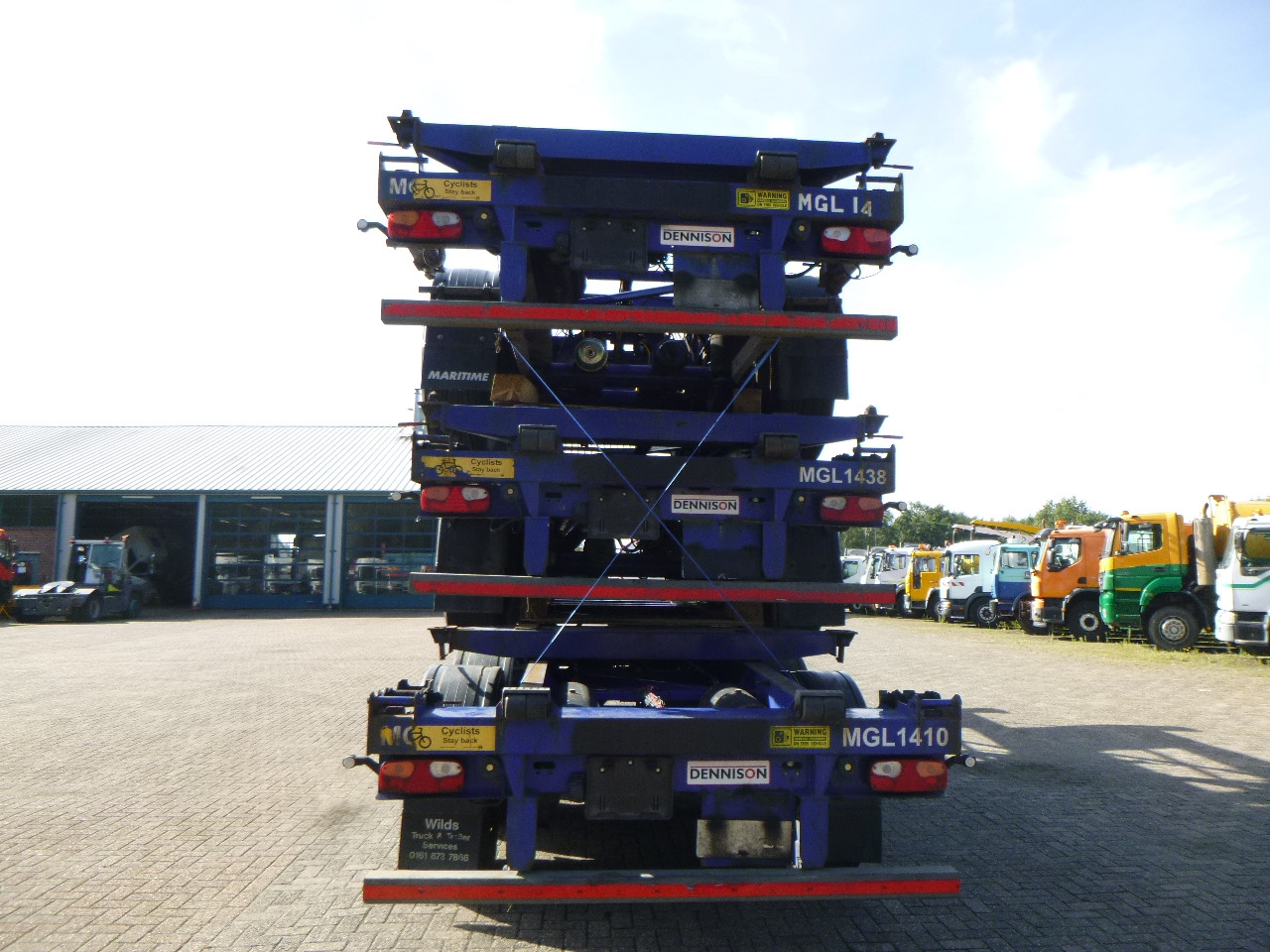 Container transporter/ Swap body semi-trailer Dennison Stack - 3 x container trailer 20-30-40-45 ft: picture 10