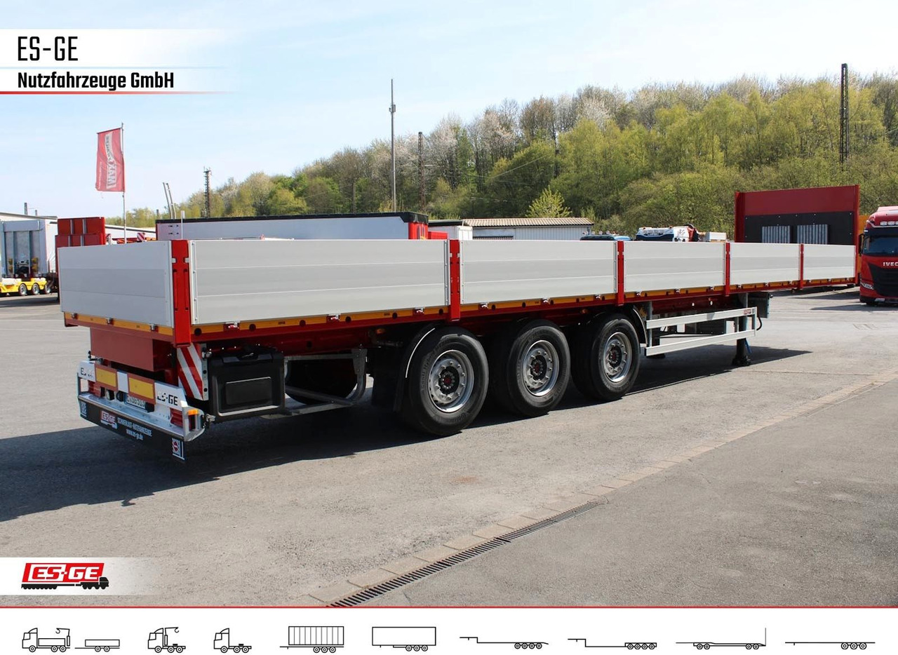 Dropside/ Flatbed semi-trailer ES-GE 3-Achs Sattelanhänger -Bordwände