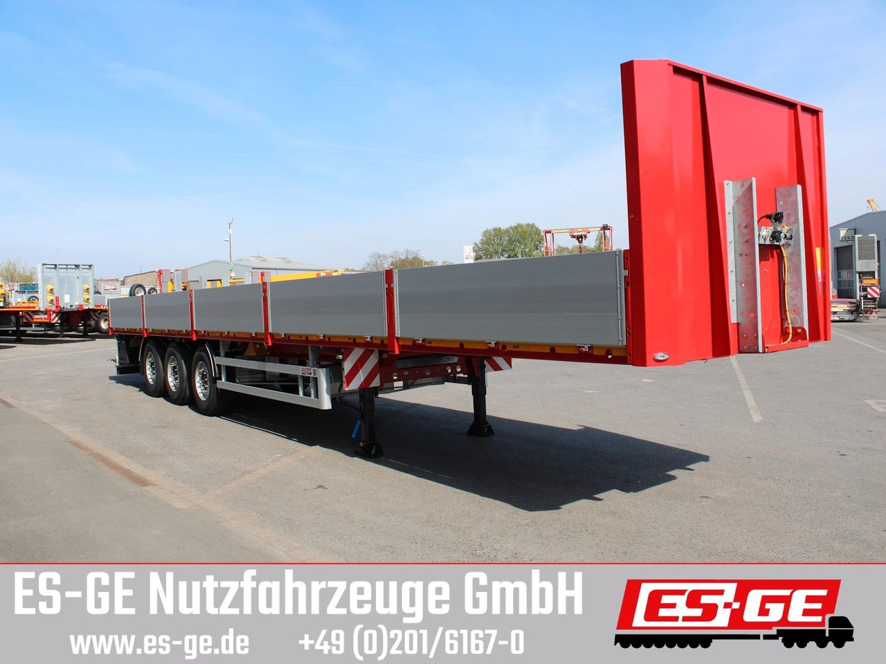 Dropside/ Flatbed semi-trailer ES-GE 3-Achs Sattelanhänger -Bordwände