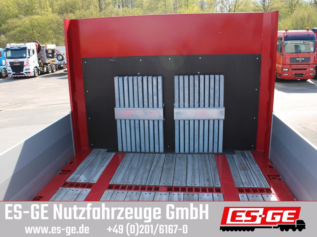 Dropside/ Flatbed semi-trailer ES-GE 3-Achs Sattelanhänger -Bordwände