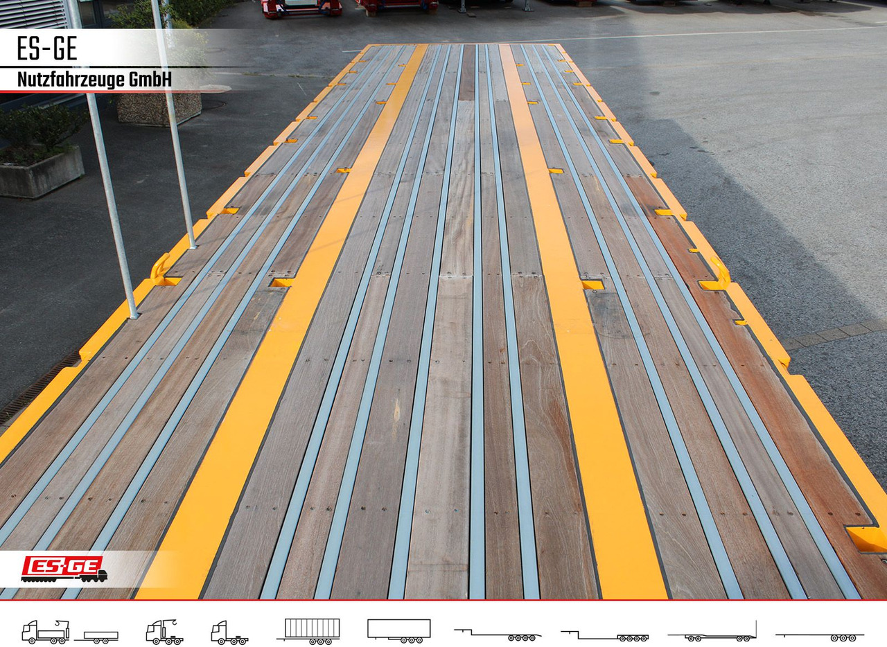 Dropside/ Flatbed semi-trailer ES-GE 4-Achs-Ballastauflieger