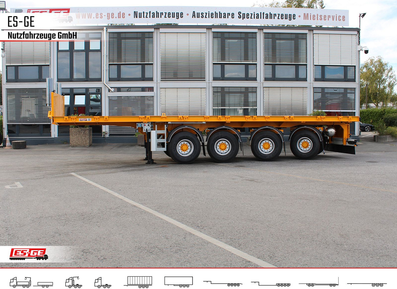 Dropside/ Flatbed semi-trailer ES-GE 4-Achs-Ballastauflieger