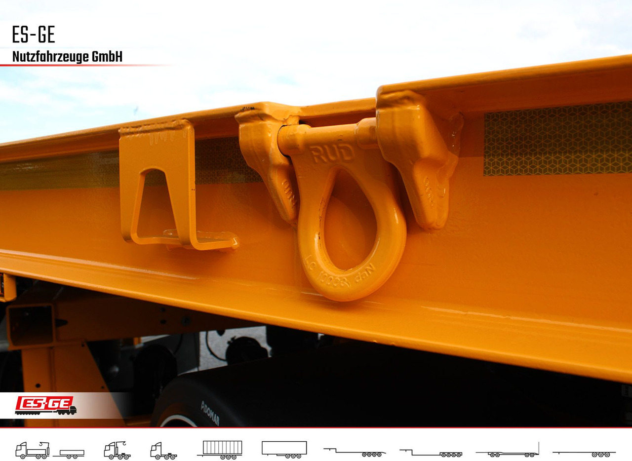 Dropside/ Flatbed semi-trailer ES-GE 4-Achs-Ballastauflieger