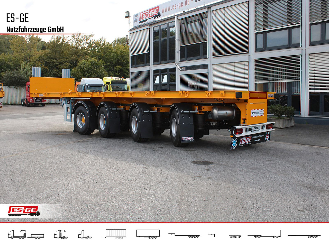Dropside/ Flatbed semi-trailer ES-GE 4-Achs-Ballastauflieger