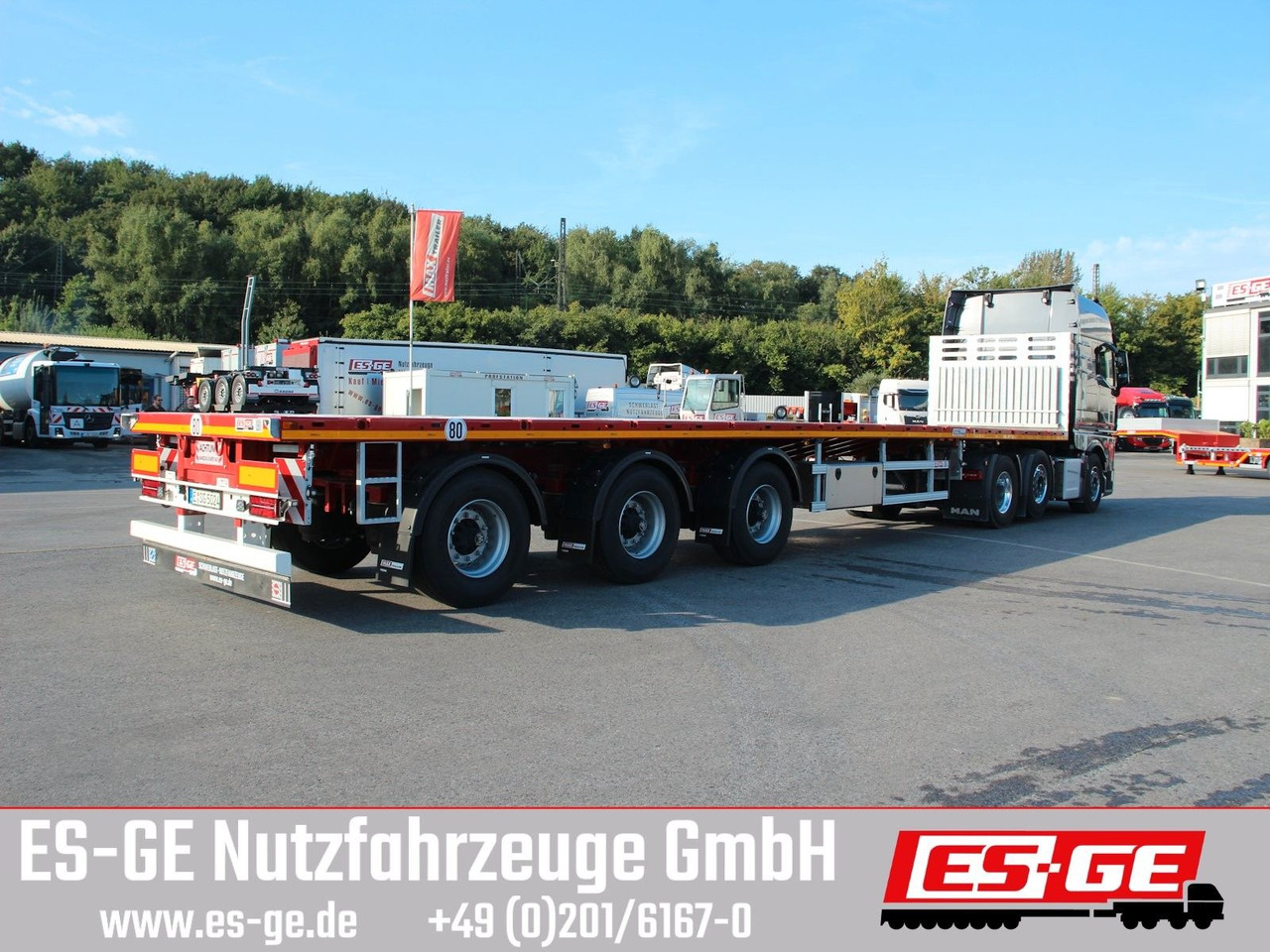 Dropside/ Flatbed semi-trailer Faymonville MAX Trailer MAX210 Telesattel Faymonville MAX Trailer MAX210 Telesattel