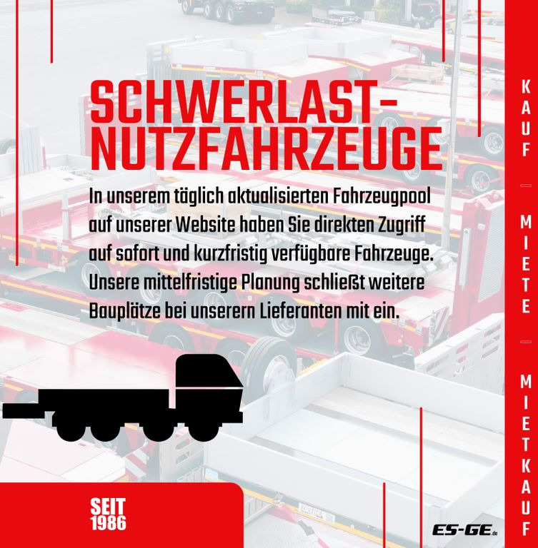 Dropside/ Flatbed semi-trailer Faymonville Telemax Megatrailer - hydr. gelenkt