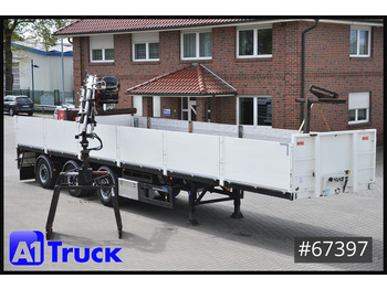 Dropside/ Flatbed semi-trailer KRONE Kennis 16R  Rollkran, Kran Lenk + Lift