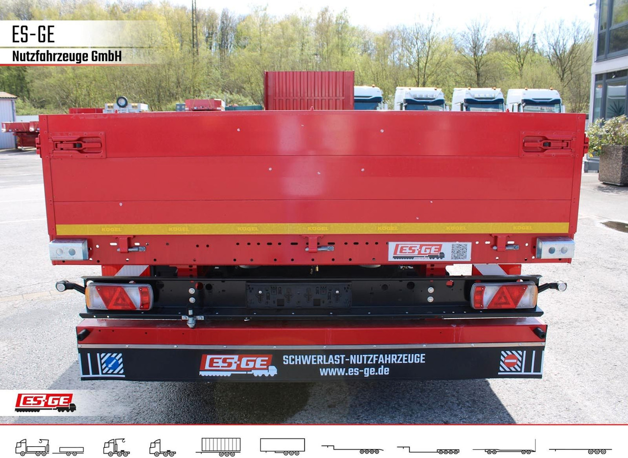 Dropside/ Flatbed semi-trailer Kögel 3-Achs-Mega Chassis, Bordwände