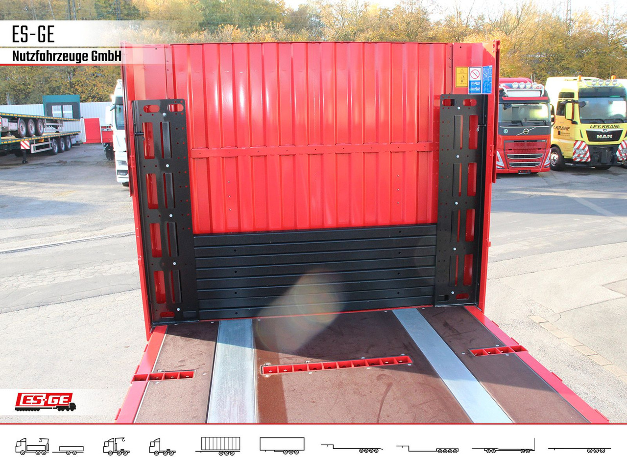 Dropside/ Flatbed semi-trailer Kögel Multi Chassis. Rungen