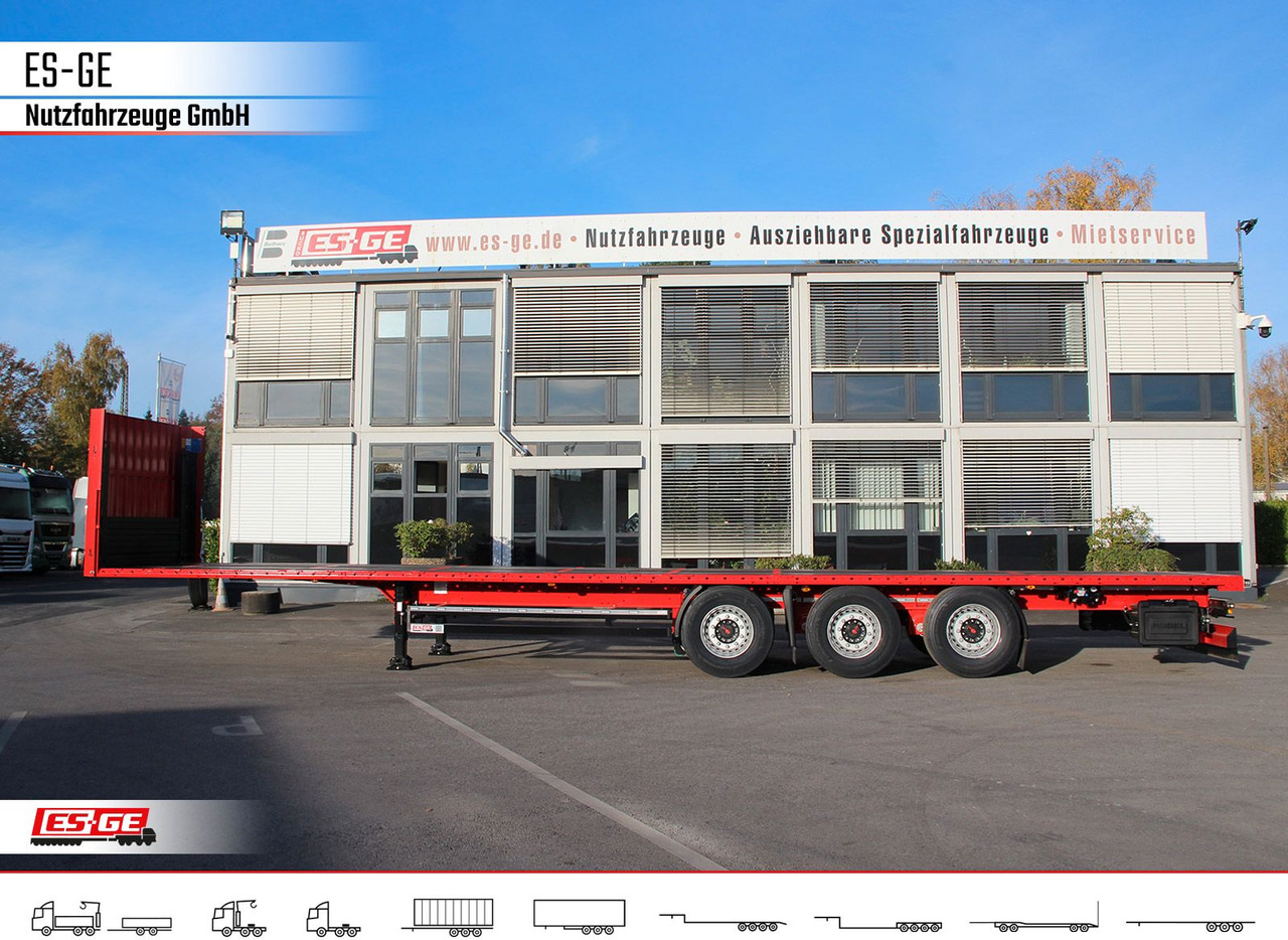 Dropside/ Flatbed semi-trailer Kögel Multi Chassis. Rungen