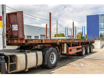 Nooteboom EXT. 28M+3X DIRECTIONNEL/STEERING/GELENKT - dropside/ flatbed semi-trailer