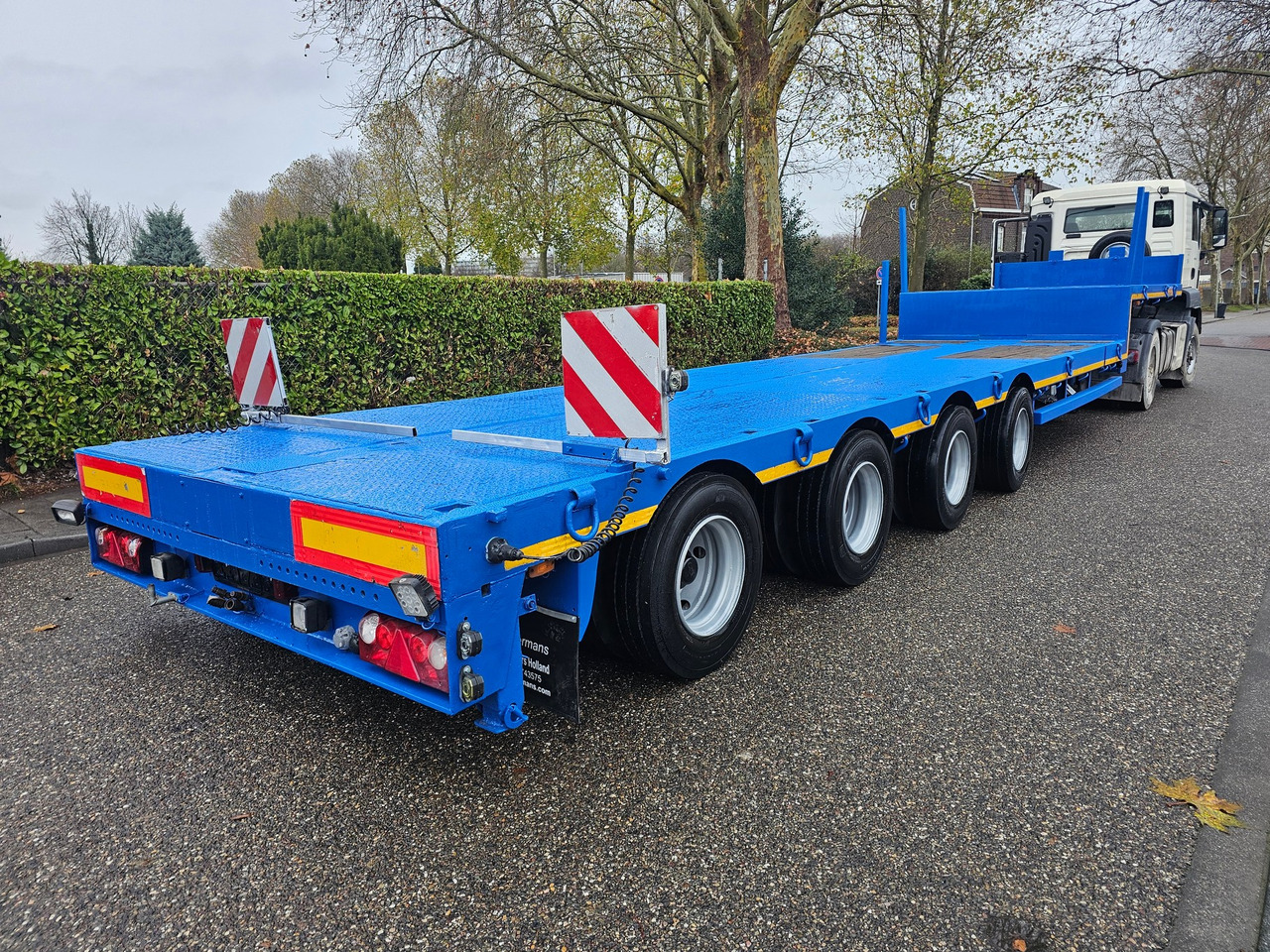 Dropside/ Flatbed semi-trailer Nooteboom MCO-58-04V Telescopic