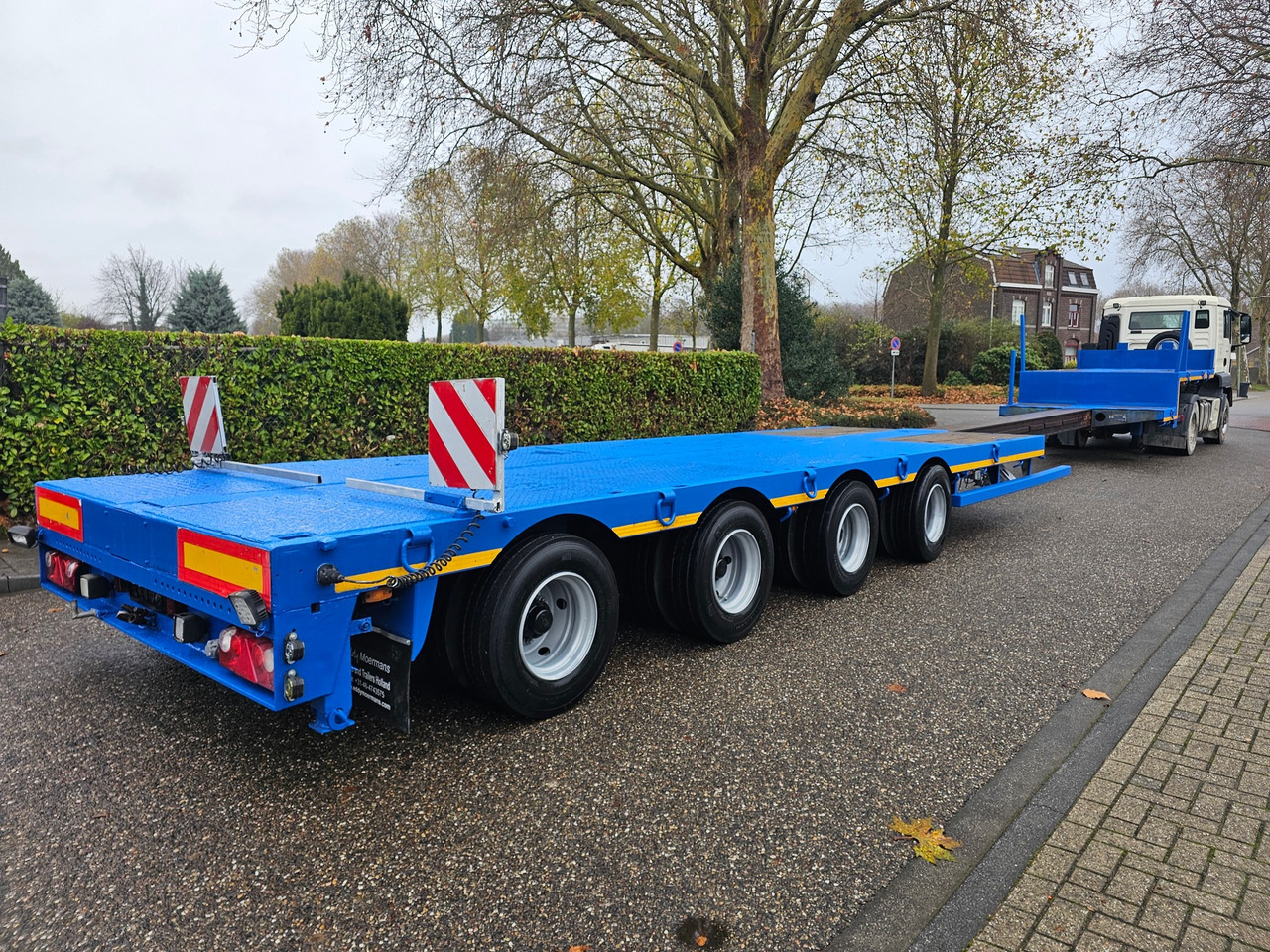 Dropside/ Flatbed semi-trailer Nooteboom MCO-58-04V Telescopic