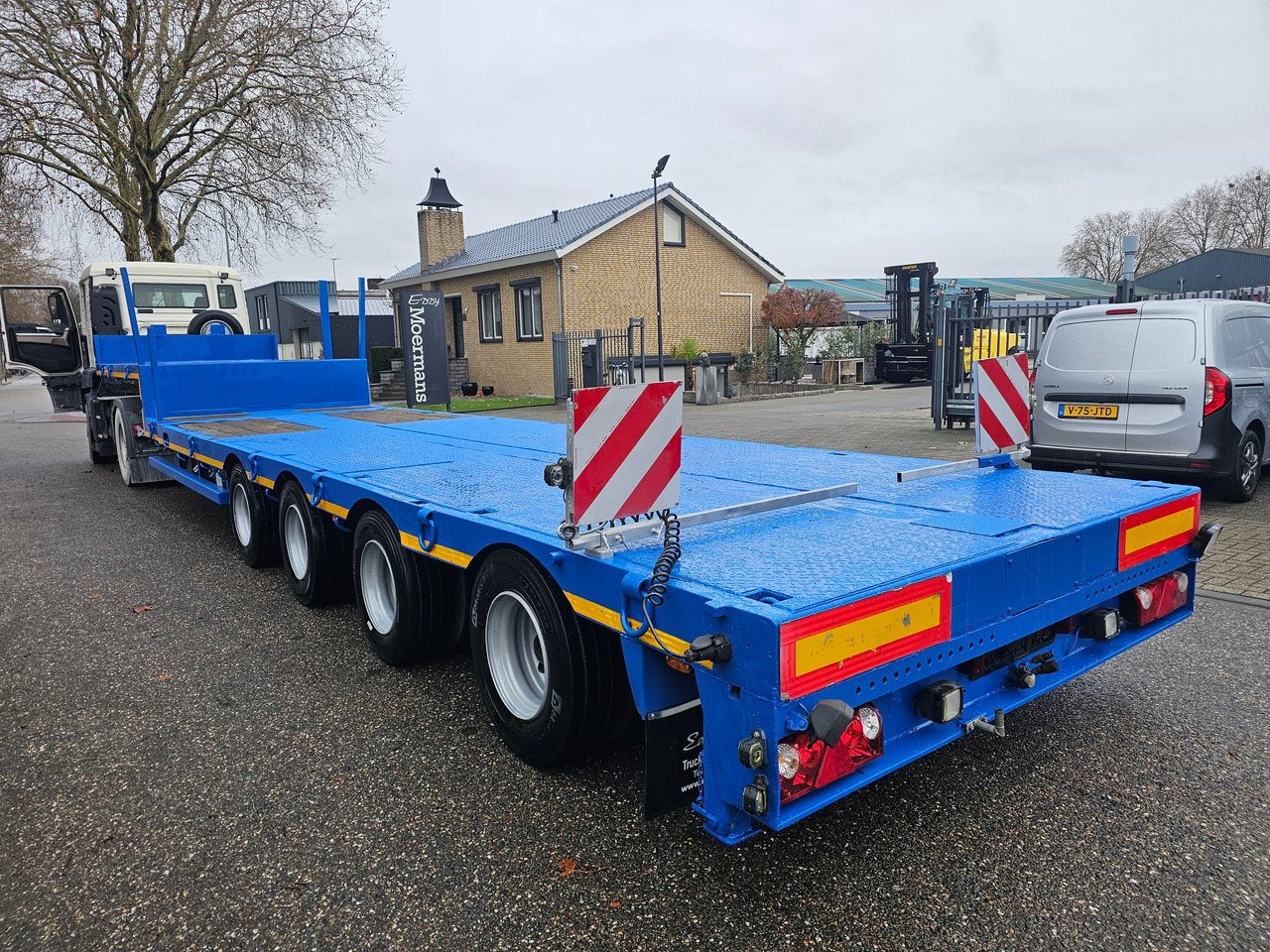 Dropside/ Flatbed semi-trailer Nooteboom MCO-58-04V Telescopic