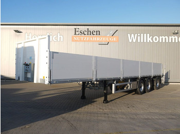 Dropside/ Flatbed semi-trailer Schröder 12,85m*Rollkran-Kran*Pritsche Lenkachse 